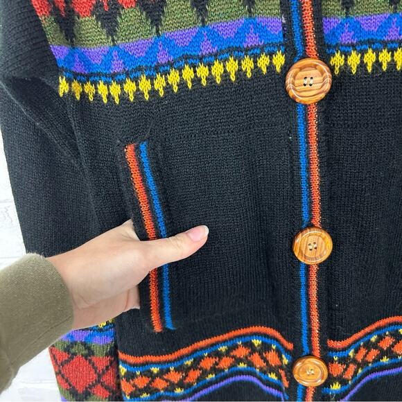 Vintage Organically Grown Sweaters by Arpeja Long Cardigan Size S - Picture 7 of 13